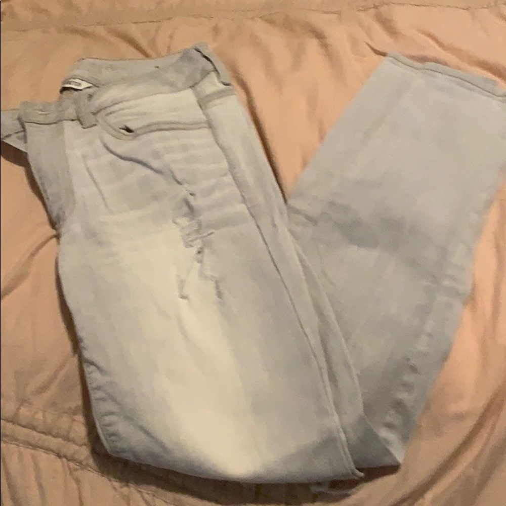 Washes never worn AE  jeggings distressed